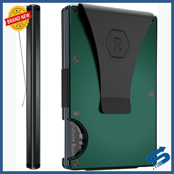 Slim RFID Blocking Wallet with Money Clip Compact Card Holder